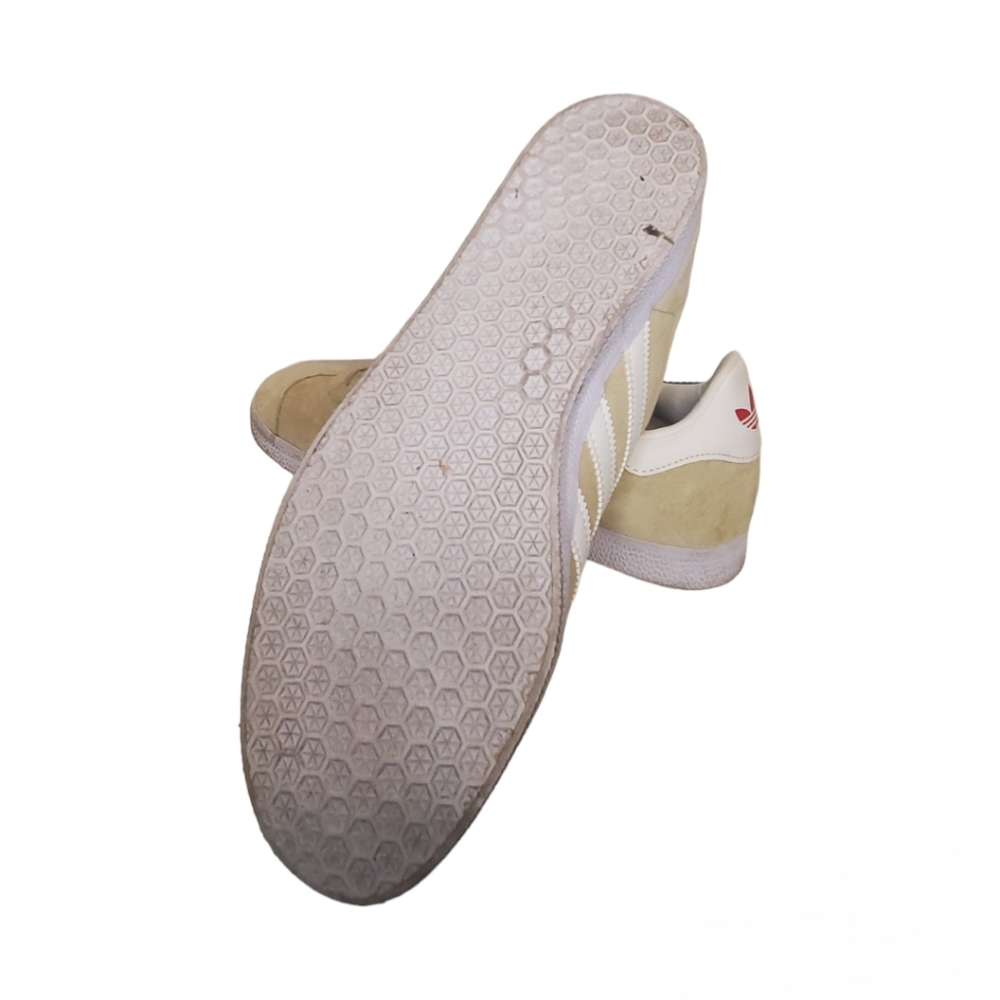 adidas Originals Gazelle Women's Tan and White Sneakers - Picture 5 of 6